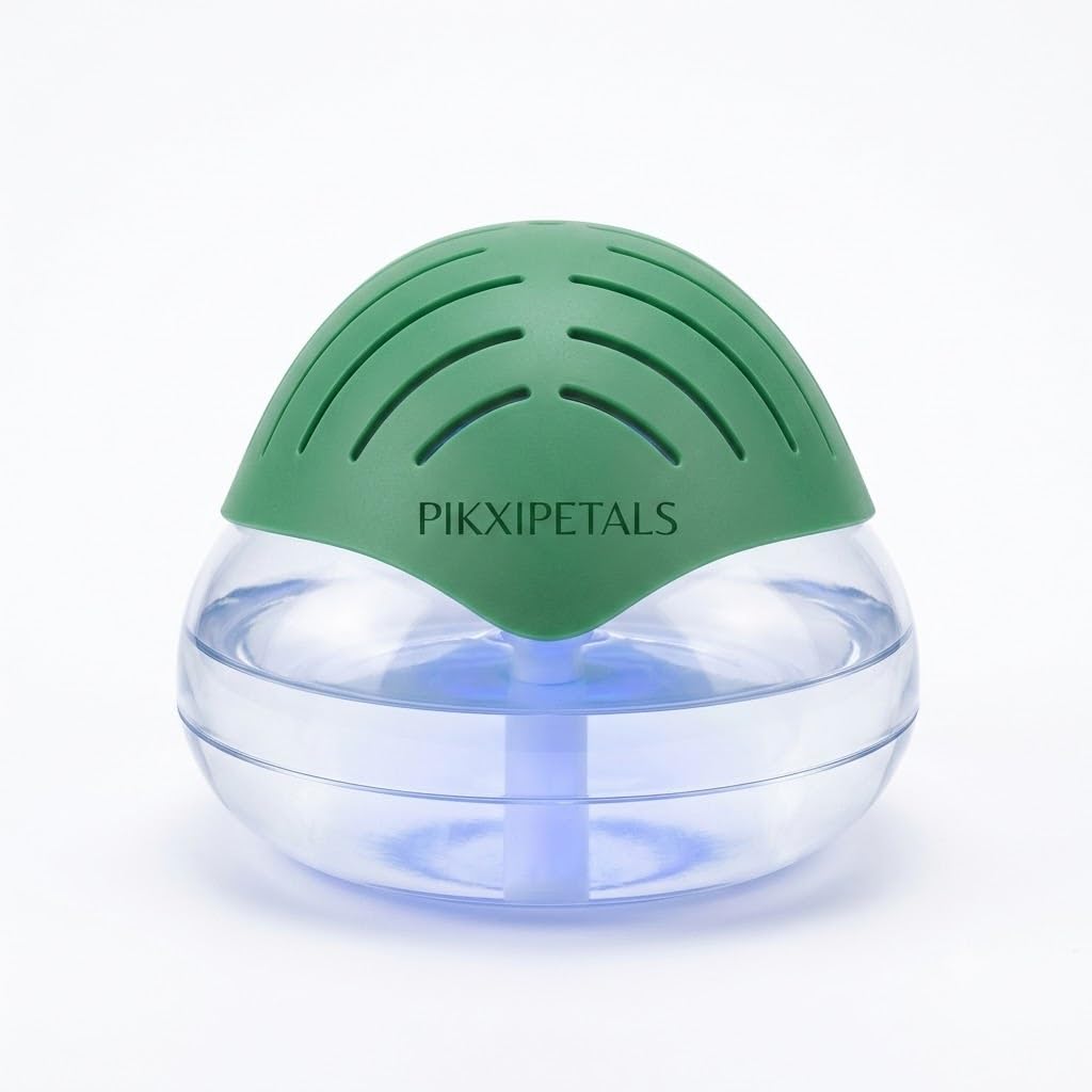 Portable Room Air Purifier Water-Based Air Purifier, Transparent Globe with Green Top, LED Light, Room Freshener-image-27