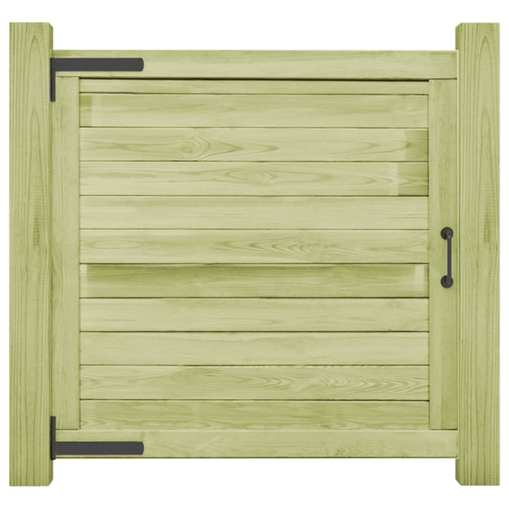 Cancello da giardino in legno di pino massiccio, 100 x 100 cm | Impregnato in autoclave, resistente alle intemperie, fascino rustico, facile da montare con viti