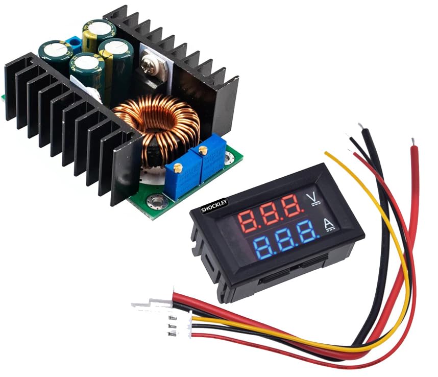 Shockley Mini Digital Voltmeter DC 100V 10A Panel VoltAmp Voltage Current Meter + Dc 9A 300W Step Down power supply Buck Converter 7-40V - 1.2-35V Power (VoltAmp Meter + buck Converter)-image-23
