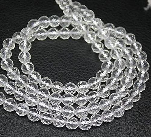 Perles de quartz cristal blanc pour harmoniser vos bijoux artisanaux en 8mm