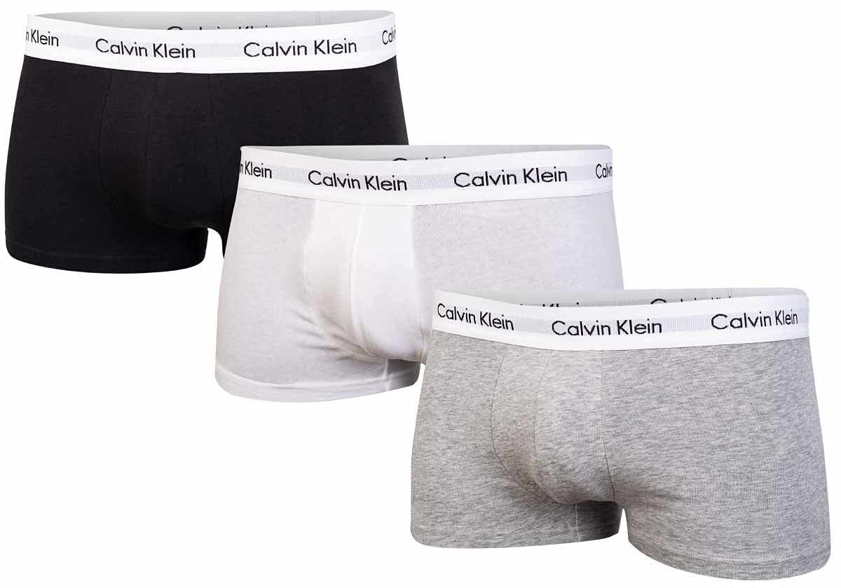 Calvin Klein Lot de 3 boxers en coton stretch pour homme et garçon Sous-vêtements Uni - multicolore - Large