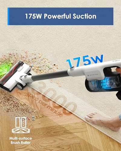 Image of Tineco Pure ONE Station 5 Cordless Smart Vacuum with 2.5L Auto Dust Base, Full-Path Self-Cleaning, 175AW Suction, ZeroTangle Tech, Stick Vacuum Cleaner for Pet Hair, Carpet & Hard Floor