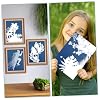 Uonlytech 32sheets Cyanotype Kit Sun Print Paper Solar Activated Paper Home Made Art Supply