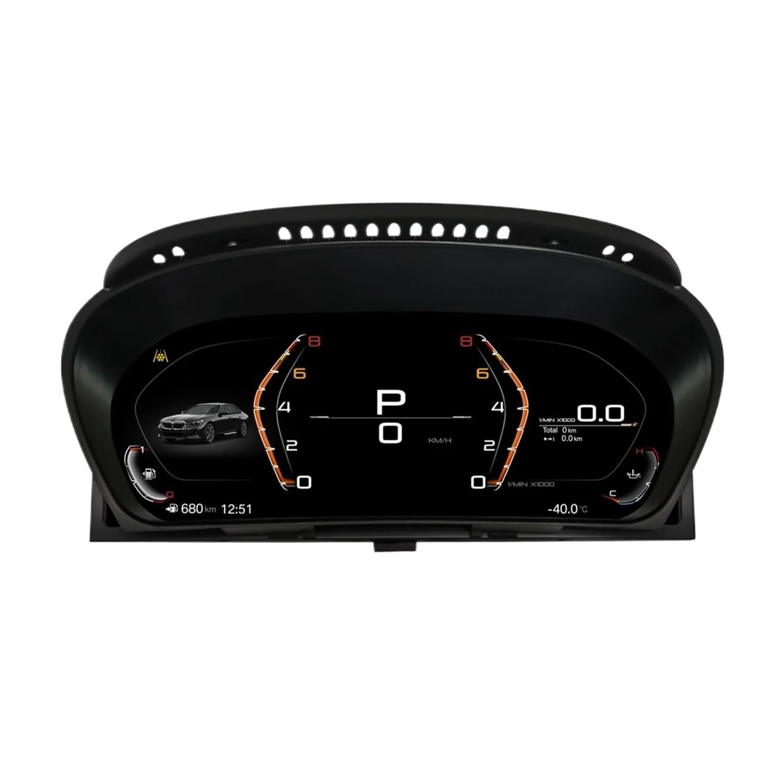 Pantalla velocímetro compatible con BMW X5 X6 E70 E71 12,3 pulgadas LCD digital cabina virtual panel de instrumentos CarPlay grupo de indicadores