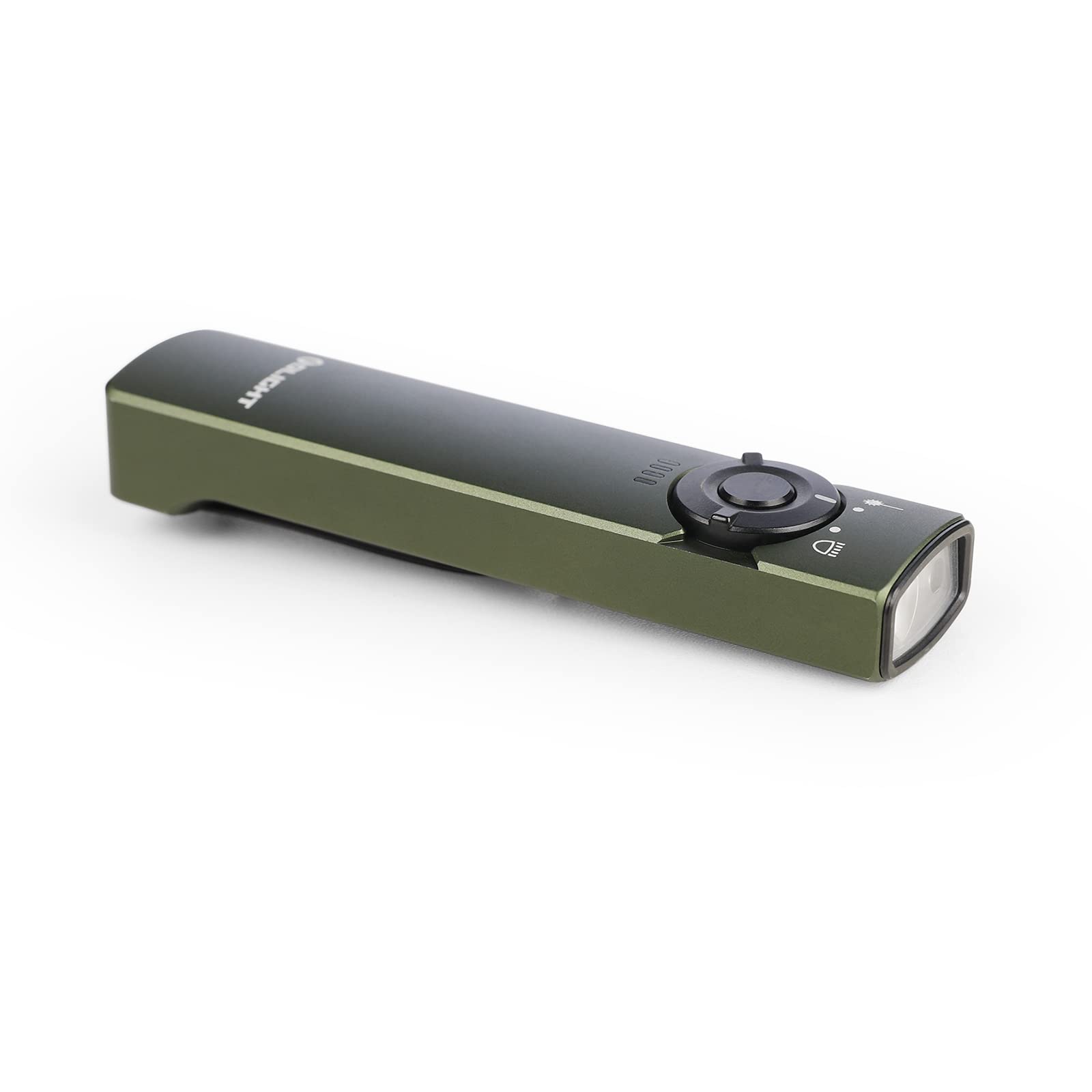 OLIGHT Arkfeld Doble Fuente de Luz Recargable EDC Linterna，Combinación de Haz Verde y LED Blanco, IPX7 y 1m Prueba de Caída,Adecuado para al Aire Libre, el Trabajo y de Emergencia