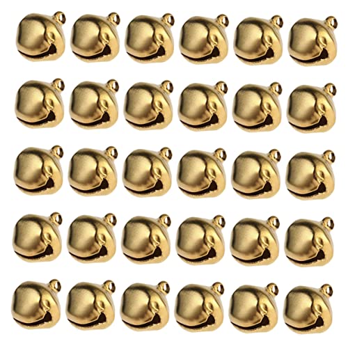 GRIRIW 200Pcs Christmas Tree Bells Decorative Iron Bells for DIY Craft Projects Jingle Bell Decorations for Wreaths and Ornaments Lightweight and