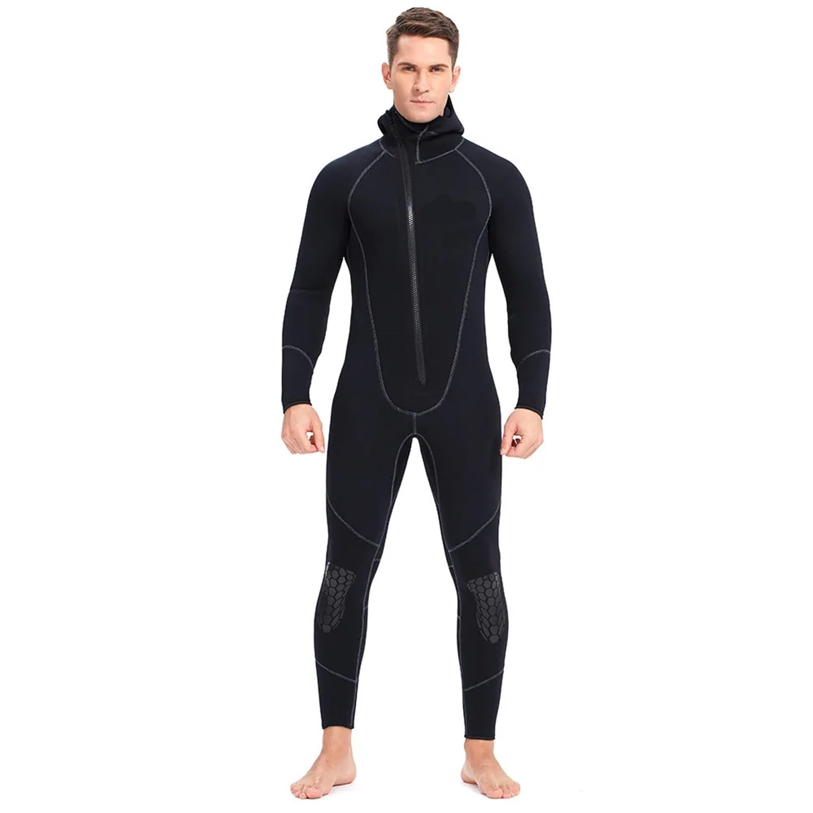 Traje de Buceo Traje de Neopreno 7MM for Adultos for Mantener el Calor, Traje Buceo Cuerpo Completo con Capucha, Surf, Caza submarina, natación