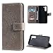Produktbild CoverKingz Handytasche kompatibel mit Samsung Galaxy S21 FE - Handy Case mit Kartenfach Handyhülle - Flipcase klappbar Motiv Mandala Grau