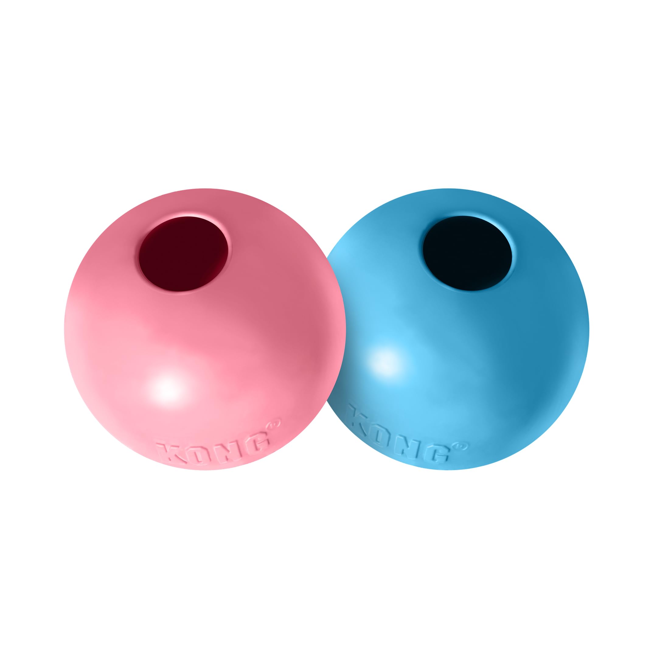 KONG Puppy Ball con Agujero - Juguete de Goma Nautral Suave y Duradero para Cachorros en Dentición - para Cachorros Pequeños