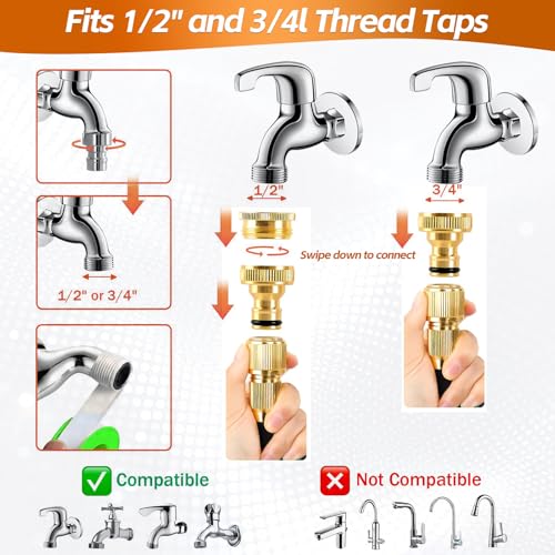 Tuyau arrosage extensible 22.5m rétractable avec buse 10 jets