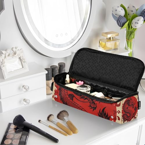 Organizador de herramientas para cabello 2 en 1 con tapete resistente al calor removible, estuche doble para planchas, rizadores y secadores, ideal para viajes miniatura 7