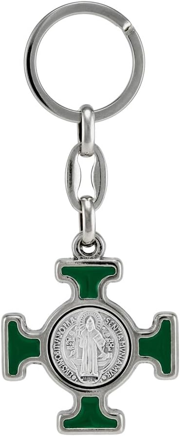 Saint Benedict Celtic Cross Keychain