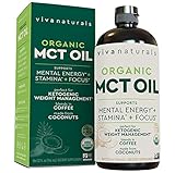 Organic MCT Oil for Keto Coffee (32 fl oz) | Best MCT Oil Keto Supplement to Support Energy and Mental Clarity, USDA Organic, Non-GMO and Paleo & Keto Diet Certified