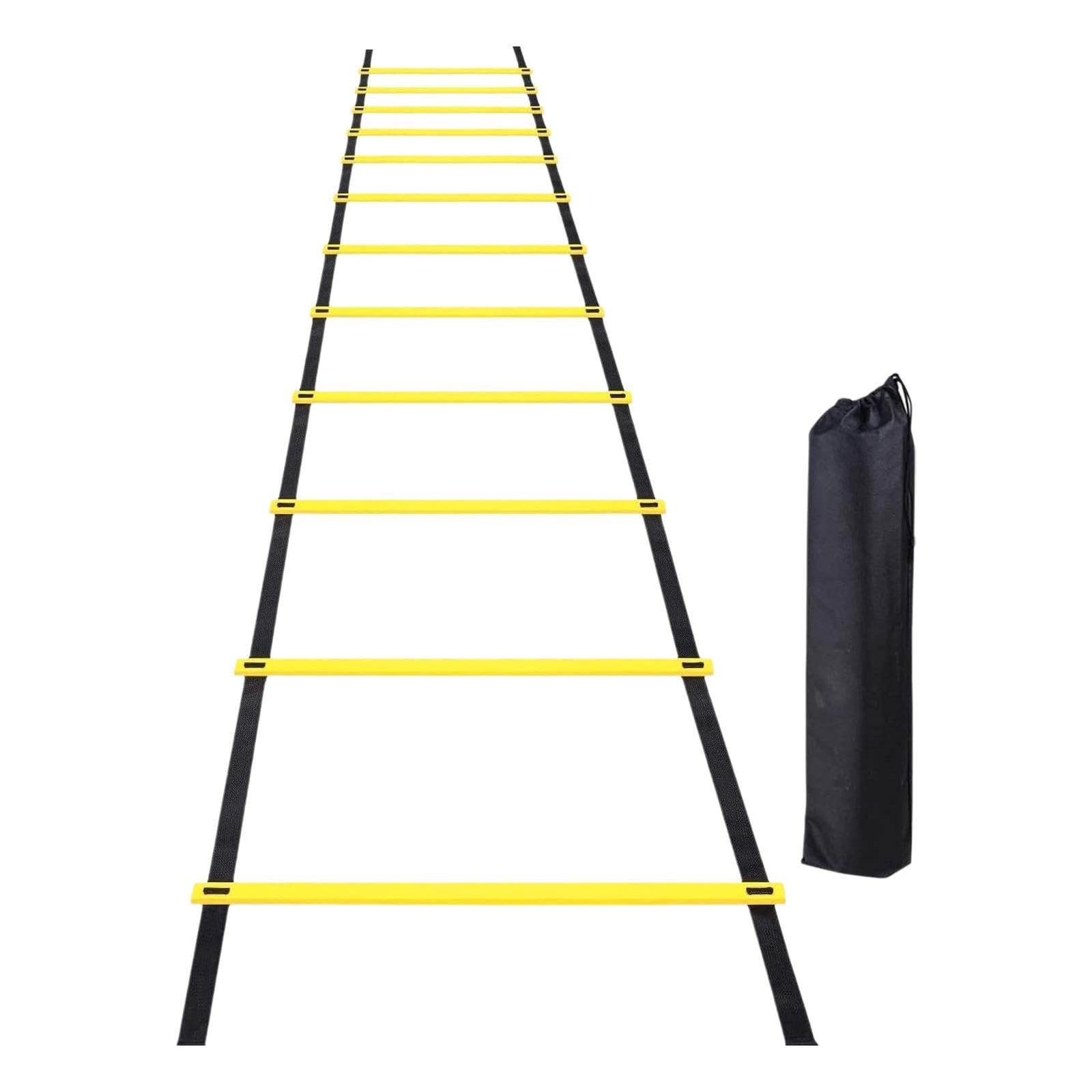 Colaxi Soccer Agility Ladder Folding Balance Multifunction Volleyball Coordination Workout Football Footwork Training Instant Set up, 6 Meters 12 Sections