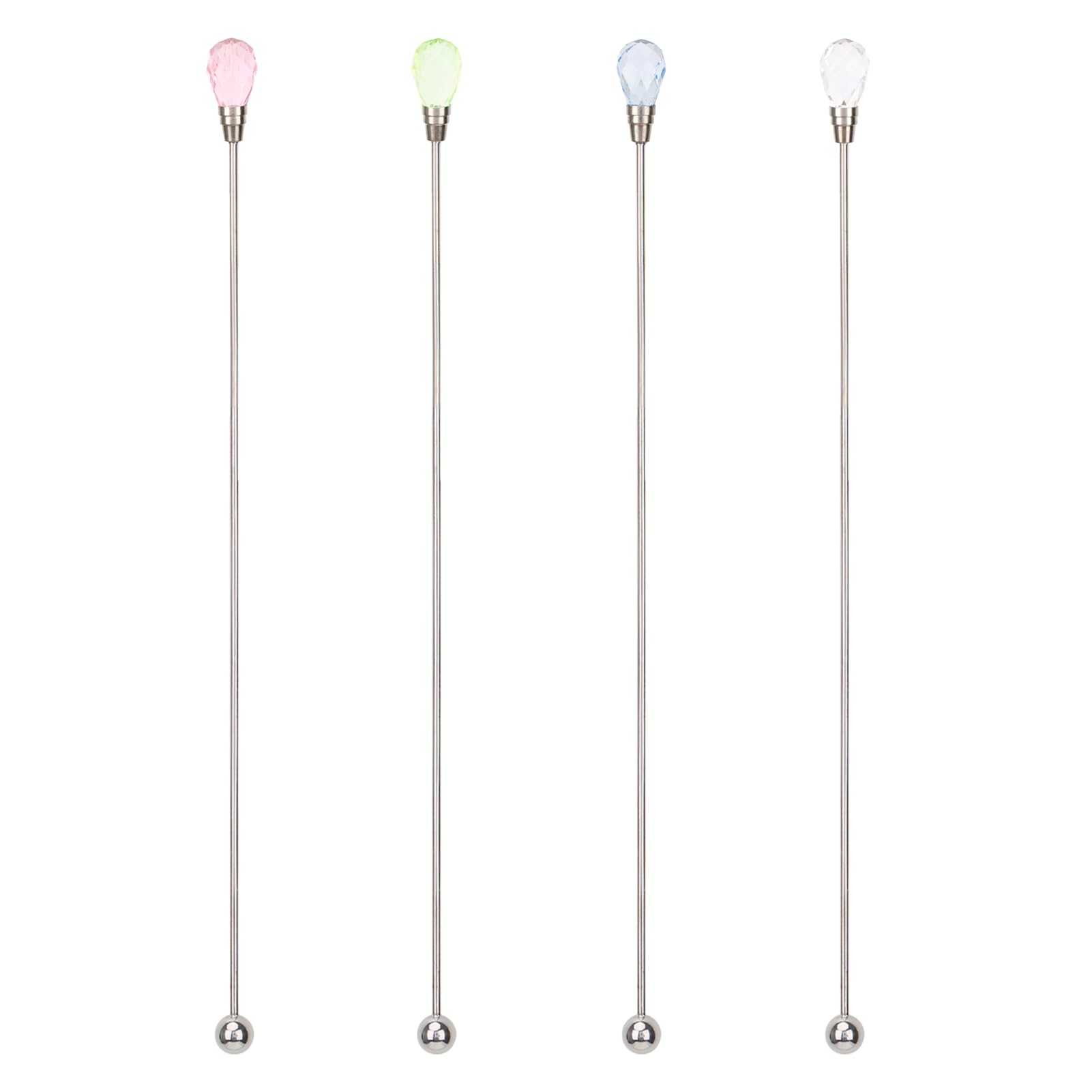 kilofly Rhinestone Party Stir Swizzle Stick Value Pack, Set of 4