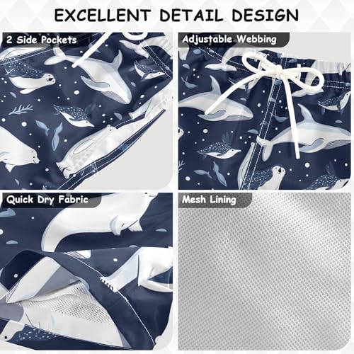 senya Whale Bear Winter Boys Swim Trunks Toddler Shorts Swimwear Boardshorts3