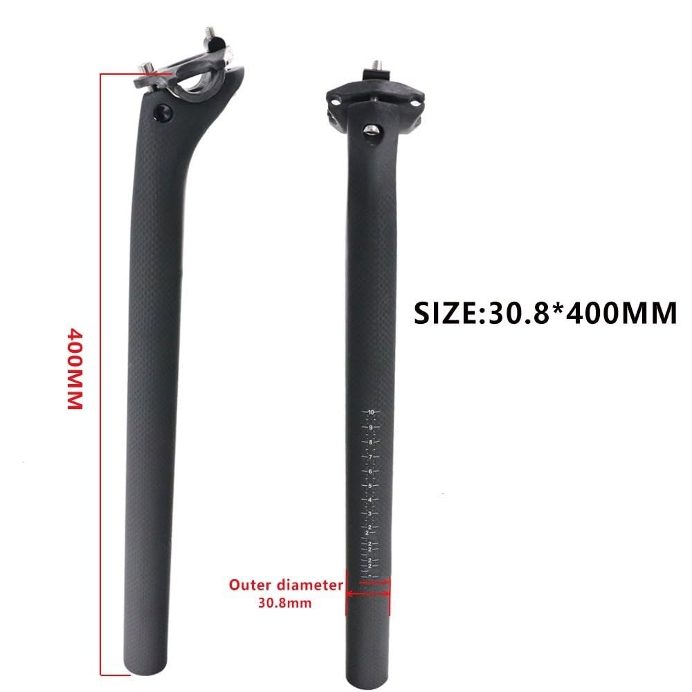 Tige de Selle vélo pour KOCEVLO Tige de Selle en Carbone Mat VTT/vélo Tube de Selle Hydraulique