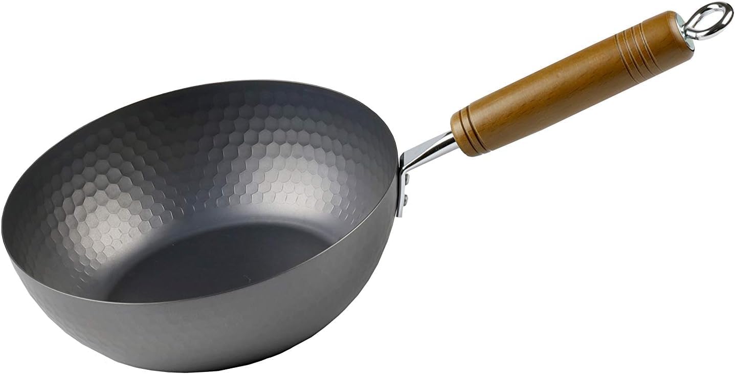 JapanBargain4965, Small Peking Wok Stir Fry Pan Japanese Induction Cookware Traditional Chinese Nonstick Iron Wok 20cm, Made in Japan (7.8-inch)