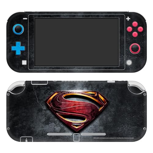 Head Case Designs sous Licence Officielle Justice League Movie Superman Logo Et Art De Personnage Vinyle Autocollant De Jeu Peau Autocollant Couverture Compatible avec Nintendo Switch Lite