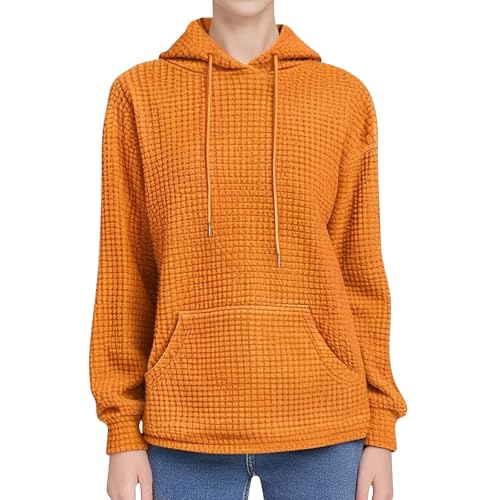 Genérico Sudaderas Mujer con Capucha Color Sólido Mode Básico Hoodie Oversize Manga Larga Pullover Otoño E Invierno Jumper Streetwear Y2k Hip Hop Jersey con Bolsillos Sweatshirt 2026 Blusas Tops
