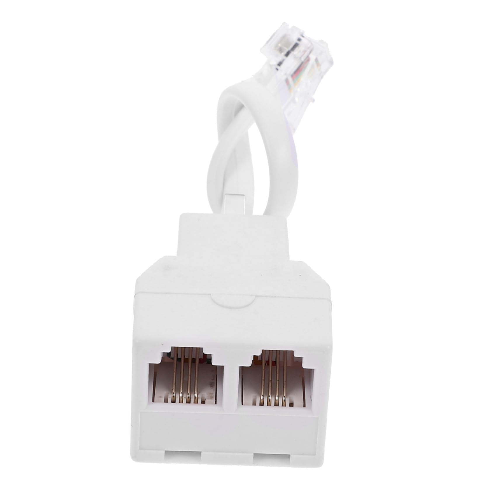 CONGARTENO Detachable Telephone Splitter Adapter Male to Female PC Converter Phone Line Connector for Home Use Compatible with Telephones