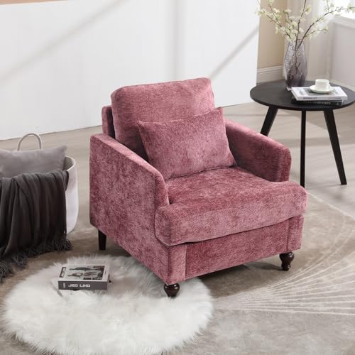 Sillón Plegable Chenille Rojo miniatura 4