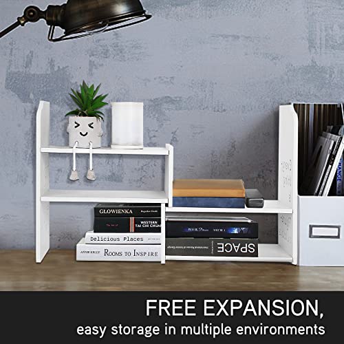 Ygyqz Everything Is Figureoutable Sign Shelf, Desktop Bookshelf Organizer Adjustable Storage Office Desk Display Cute Dresser Rack And Home Cubicle Decor Aesthetic Bookcases #TOP2