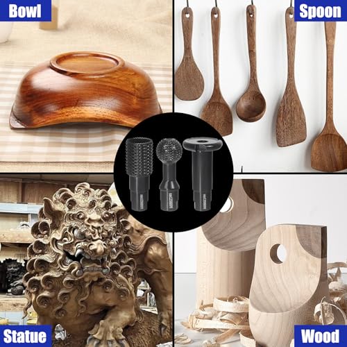 Pomsare 3 Pcs Upgraded Wood Grinder Ball Gouge With 5/8-11 Thread For 4 1/2 And 5 Inch Angle Grinder Attachments thumb #4