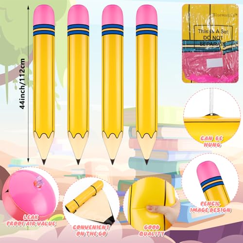 Blueweenly 12 Piezas Globo Gigante Inflable Lápiz 44 Pulgadas miniatura 3