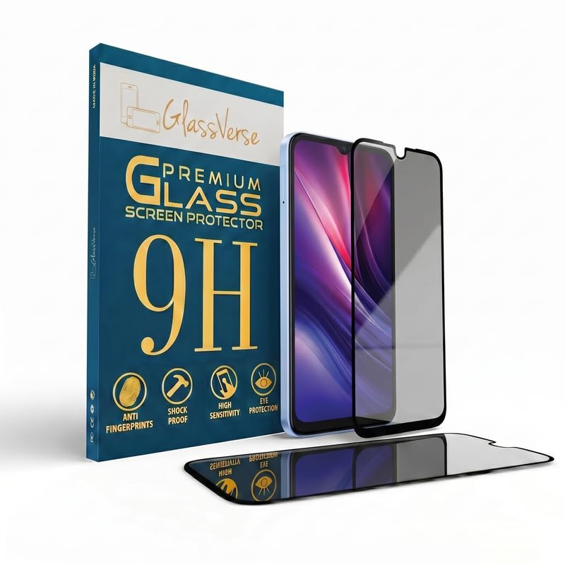 Image of GlassVerse Ultra Privacy Tempered Glass For Itel Zeno 20 Max (Pack Of 2) with Free Installation Kit. Edge To Edge. (In-Screen FingerPrint Lock will not work with the Privacy Guard) - 6.6 inch