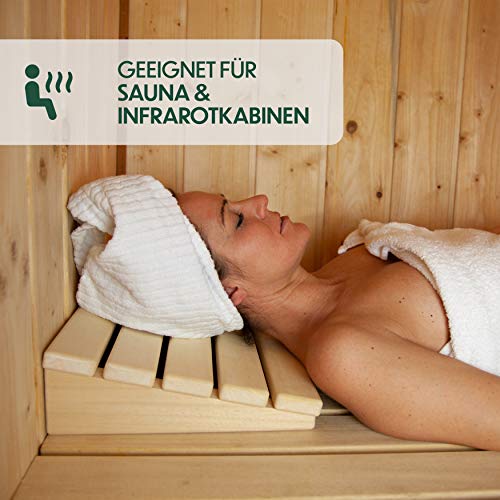 CozyNature® Handgefertigte Sauna Kopfstütze | Rückenlehne aus harzfreiem finnischem Kiefernholz | Ultimatives Saunazubehör | Intensive Wärmebehandlung - Image 7