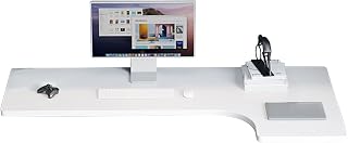 Wall Mounted L-Shape Corner Desk Home Office Corner Table Floating Lapto...