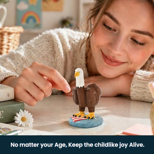 TISEJOY Funny Desk Office Decor, 4 Inch Resin Bald Eagle Gag Gifts — view 2