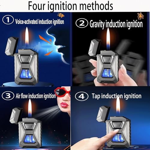 Encendedor recargable con control por voz y doble llama miniatura 2