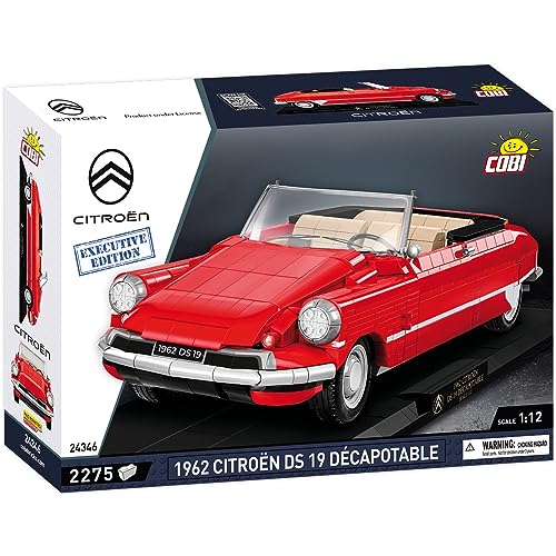 COBI Cars escala 1:12 Citroën DS 19 decapotable rojo miniatura 2