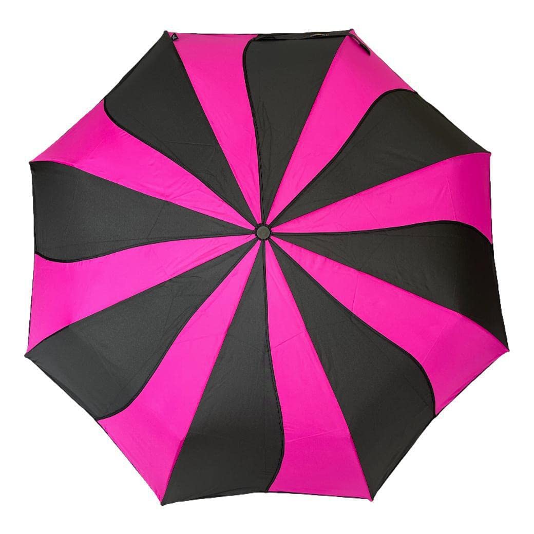 Soake Everyday Swirl Folding Umbrella Pink/Black