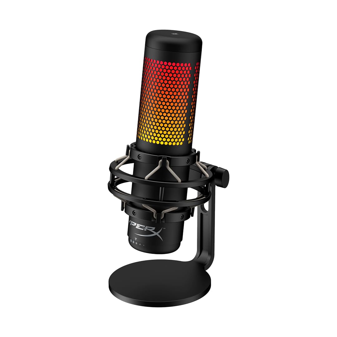 HyperX QUADCAST S ブラック QuadCast S – Microfone para jogos com condensador USB
