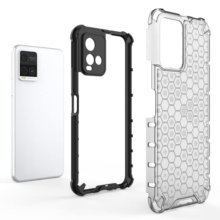 Image of Hard PC Back Case Cover for Vivo Y21 2021 /Y33s Anti Slip Ultra Thin Shockproof Reinforced Corners (Transparent)