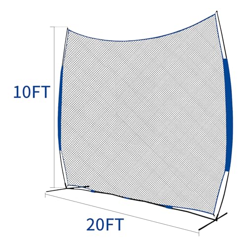 KAIDIDA Baseball Net for Backyard 20 X 10 FT Softball Training Use Indoor Portable Baseball Hitting Backstop Sport Nets