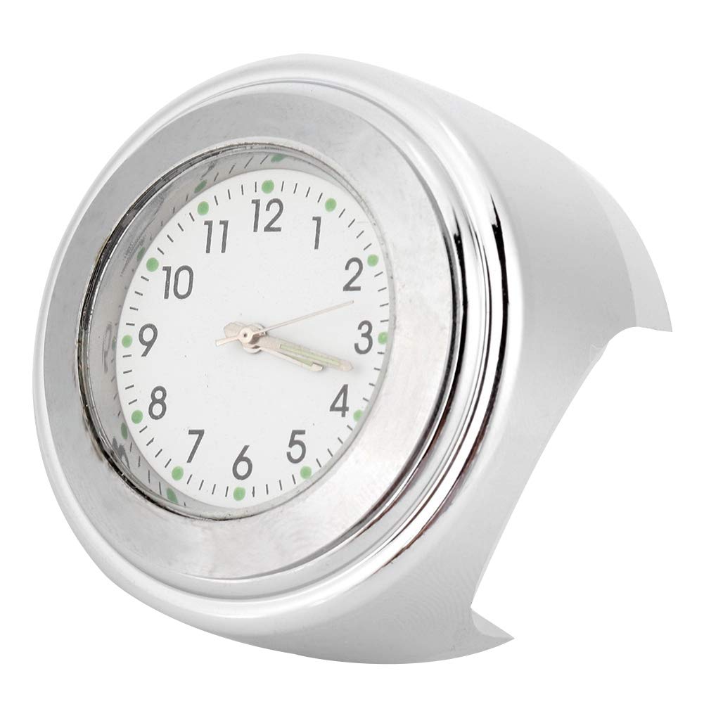 Orologio Da Manubrio Per Moto - Universale 22-25mm, Quadrante Nero, In Alluminio, Con Base - Foto 7