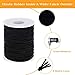 Elastic String for Bracelets, Selizo Elastic Cord for Jewelry, Stretchy String for Necklace Making, Beading and Sewing (1.2 MM, 109 Yards, Black)