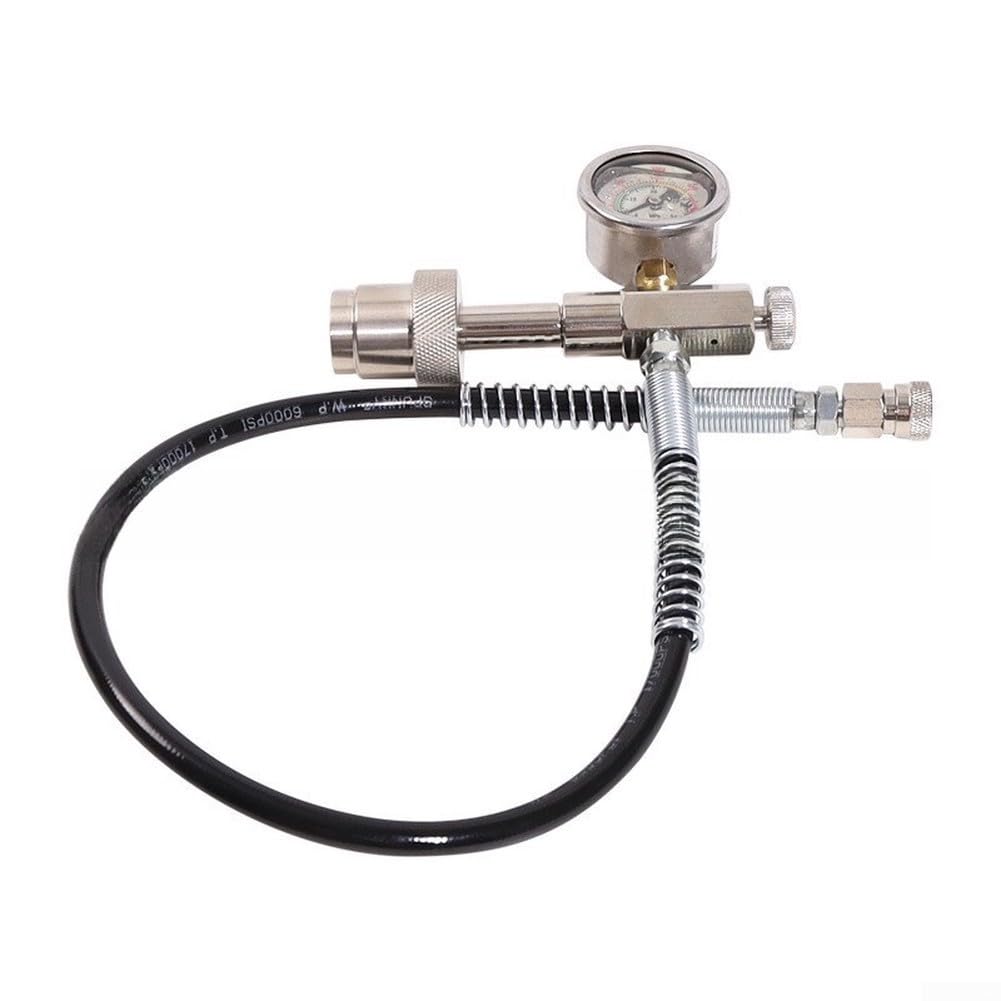 Medidor de buceo CGA347 con manguera de alta presión de 24 pulgadas OD de 8,5 mm y 46,7 mm para visualización clara de presión