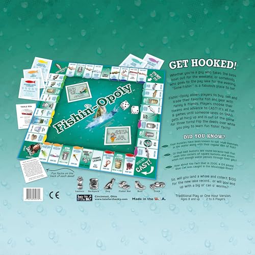 Fishin'-Opoly juego de mesa para 2-6 jugadores miniatura 6