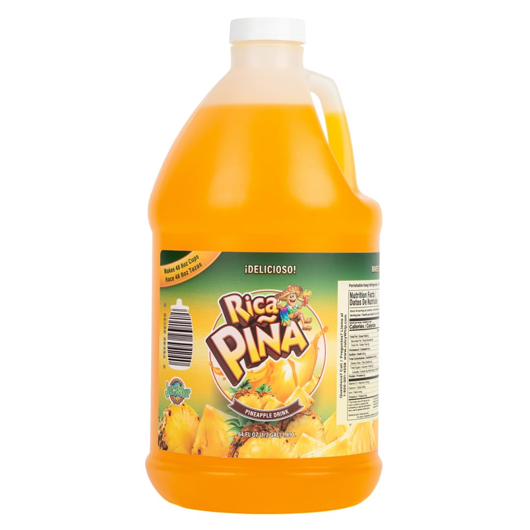 Rica Pina Drink Mix - 64 Fluid Ounce Concentrate - Makes 3 Gallons - Aguas Frescas