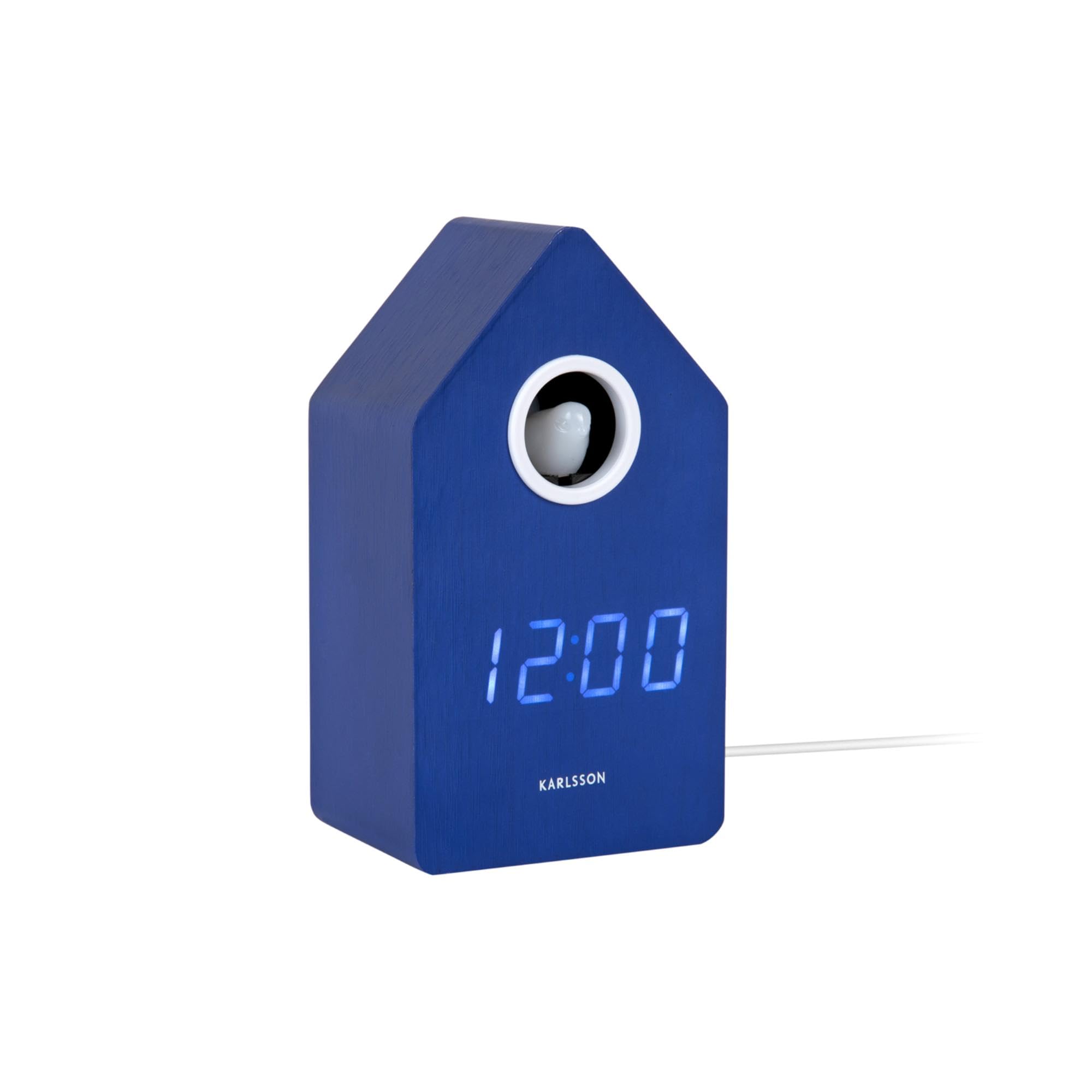 Karlsson Wecker Cuckoo Led - Blau - 9x9x15.8cm
