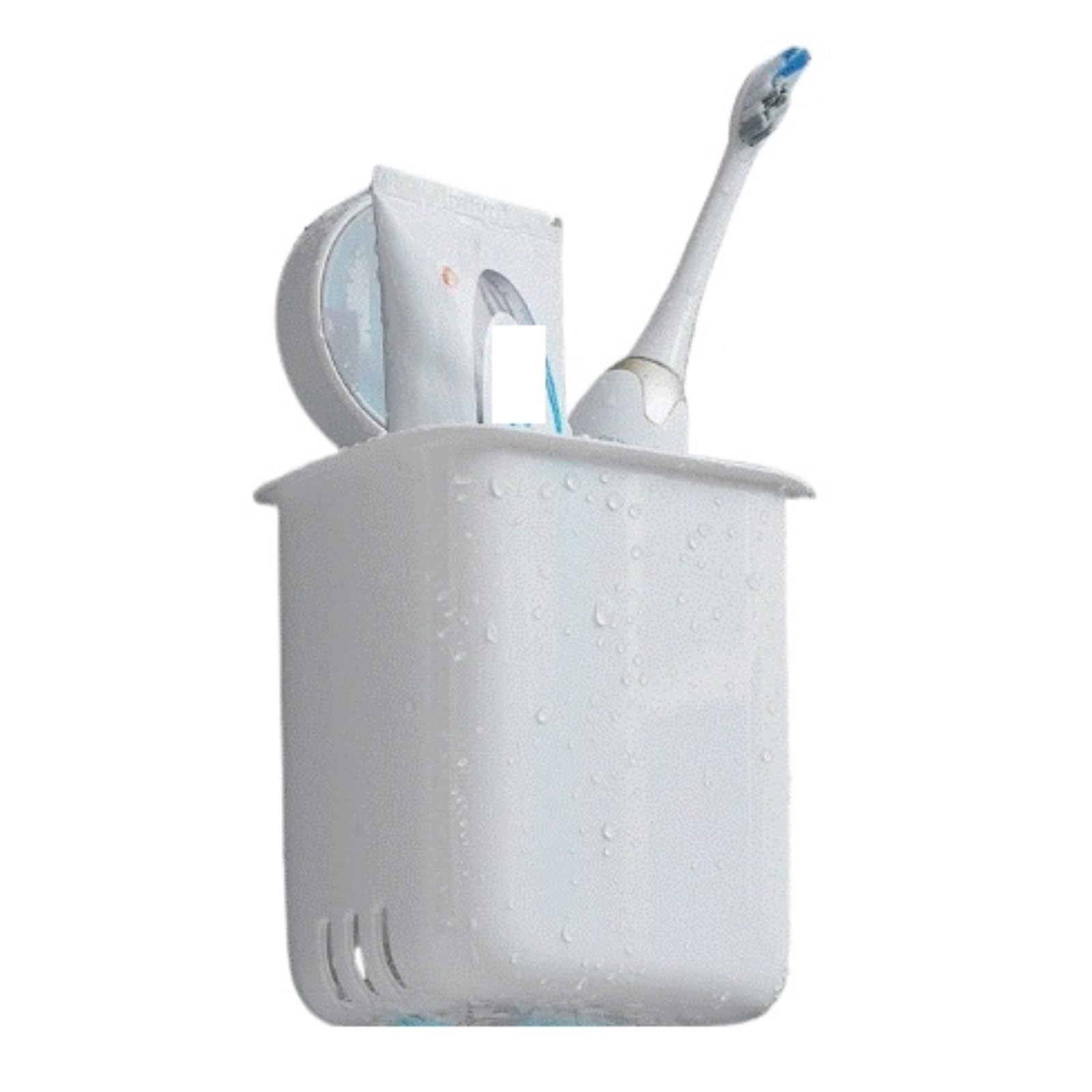 Modern Porta Cepillos De Dientes, Soporte De Pared For Cepillos Dientes con Funciones Almacenamiento Drenaje, No Requiere Perforación Ahorra Espacio(1pcs)