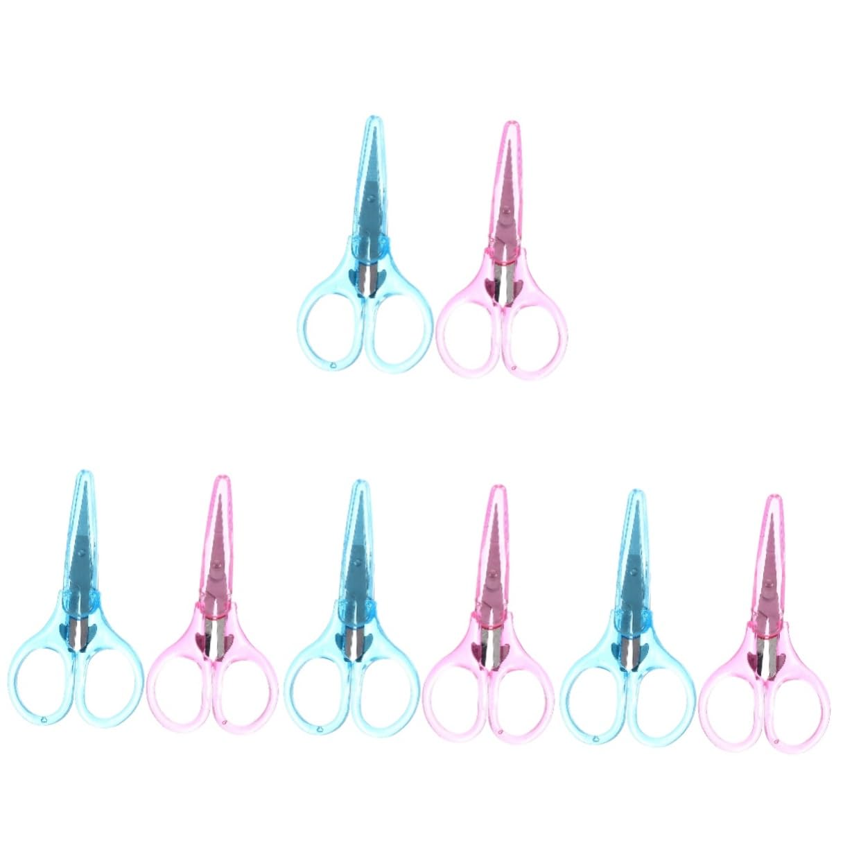 Artibetter 8stücke Mini Stoffscheren Mit Schutzabdeckung Präzise Bastelscheren Für Nähen Handarbeiten Und Scrapbooking Hellblau