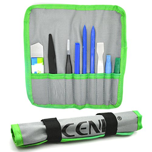 ACENIX® - Kit de reparación profesional de 9 piezas con espátulas de nailon no abrasivas y pinzas antiestáticas