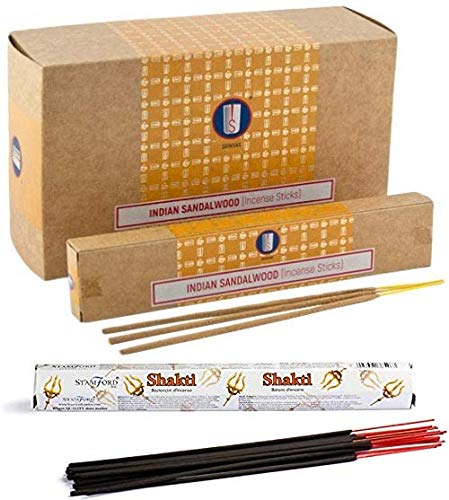 Giftbrit Satya Räucherstäbchen aus indischem Sandelholz, 15 g, BNG, ideal für Meditation, Yoga, Aromatherapie, 12 Stück Cover