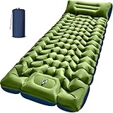 Myxslop Camping Sleeping Pad, Self Inflating Sleeping Pad with Pillow Built-in Foot Pump Portable Inflatable Sleeping Pads Compact for Outdoor Camping, Backpacking, Hiking, Tents